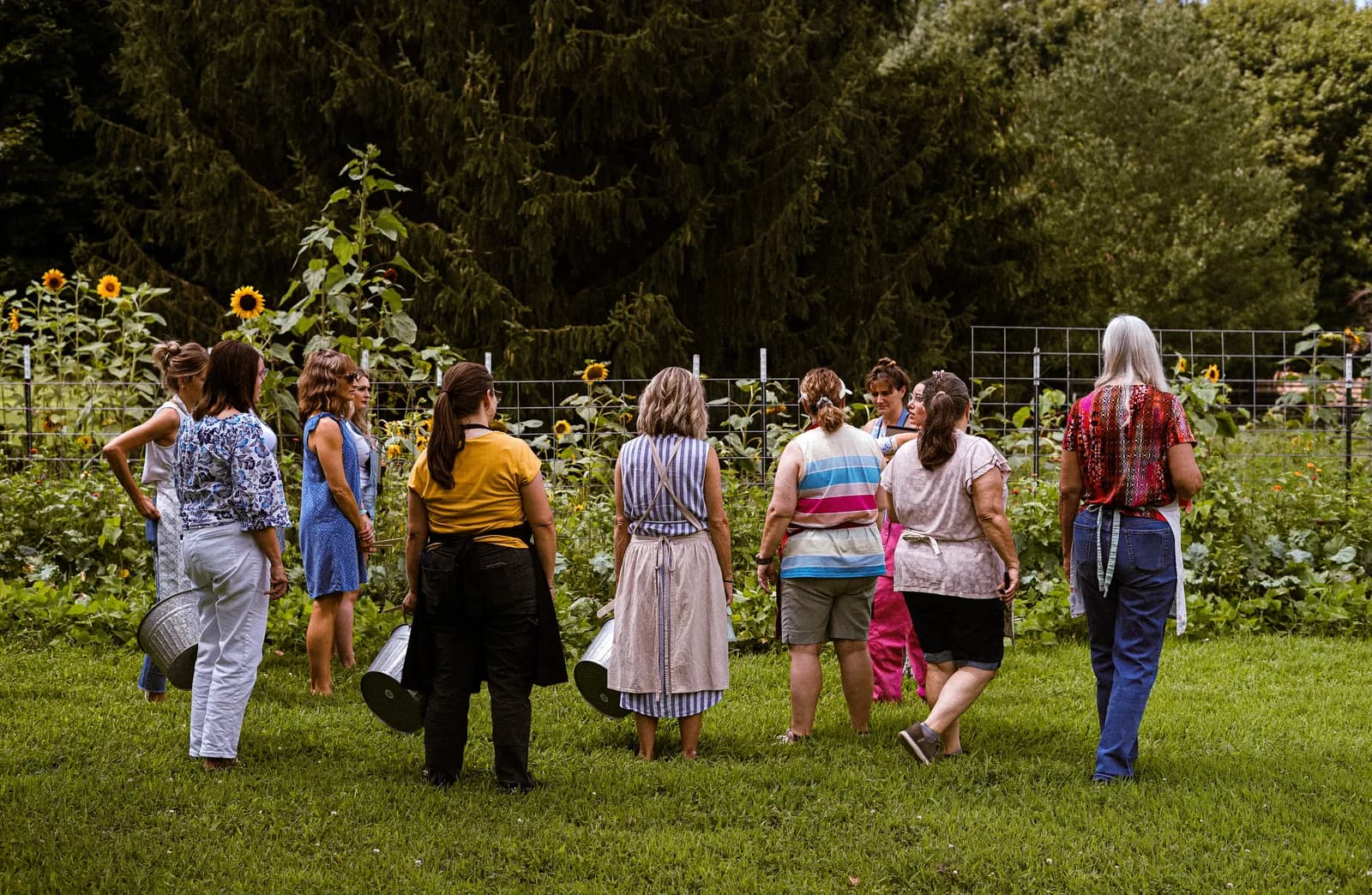 Community gathering at Olive Branch Farm