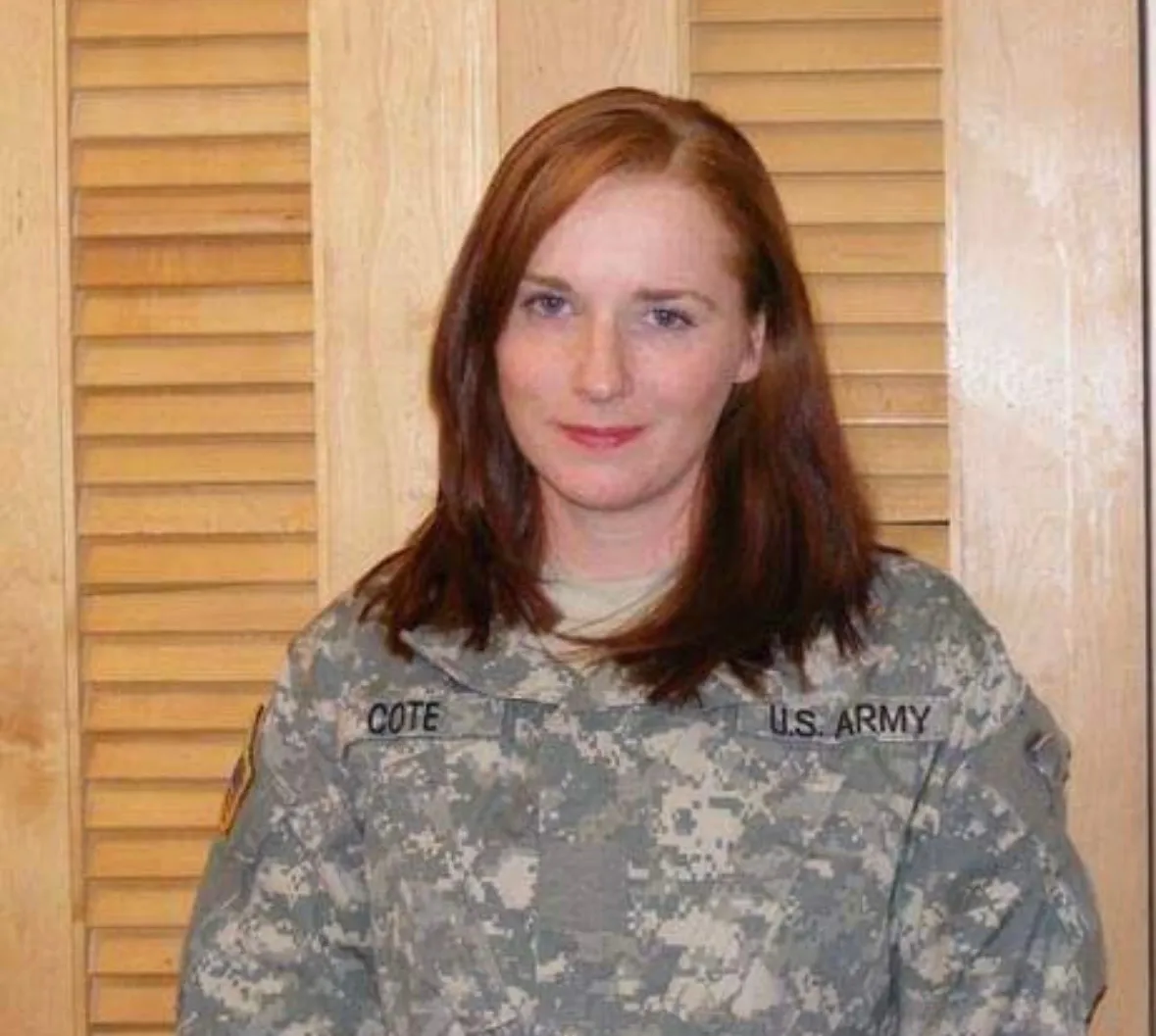 Amber Cote in U.S. Army uniform